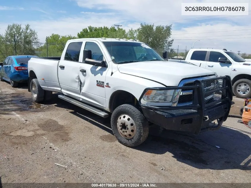 2017 Ram 3500 St VIN: 3C63RRGL0HG786078 Lot: 40179638