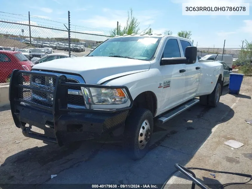 2017 Ram 3500 St VIN: 3C63RRGL0HG786078 Lot: 40179638