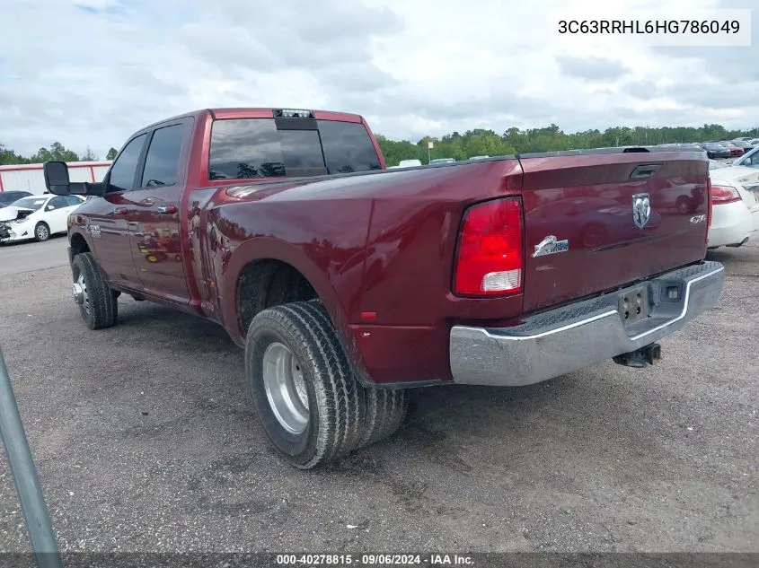 3C63RRHL6HG786049 2017 Ram 3500 Big Horn 4X4 8' Box