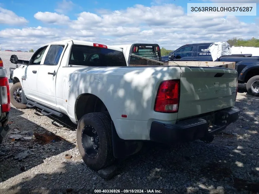 2017 Ram 3500 Tradesman 4X4 8' Box VIN: 3C63RRGL0HG576287 Lot: 40336926