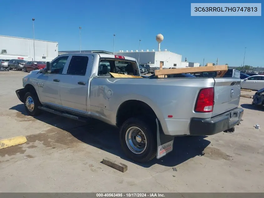 2017 Ram 3500 Tradesman 4X4 8' Box VIN: 3C63RRGL7HG747813 Lot: 40563495