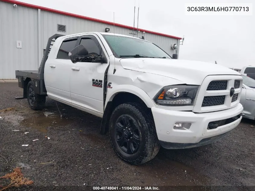 2017 Ram 3500 Laramie 4X4 6'4 Box VIN: 3C63R3ML6HG770713 Lot: 40749041