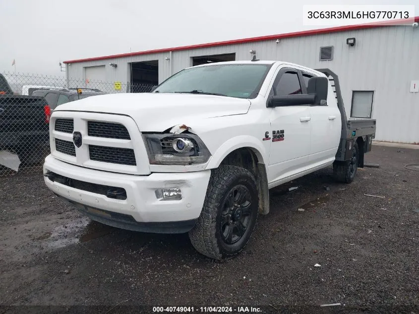 2017 Ram 3500 Laramie 4X4 6'4 Box VIN: 3C63R3ML6HG770713 Lot: 40749041