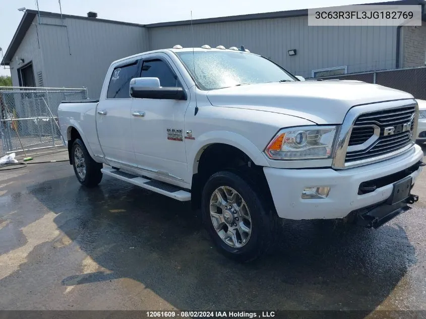 3C63R3FL3JG182769 2018 Ram 3500 Longhorn