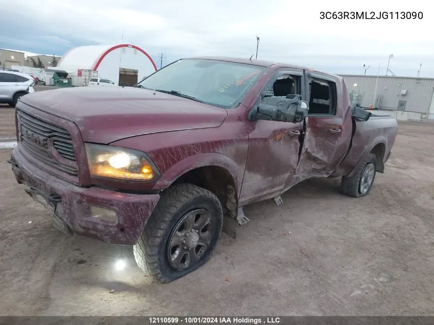 2018 Ram 3500 Laramie VIN: 3C63R3ML2JG113090 Lot: 12110599