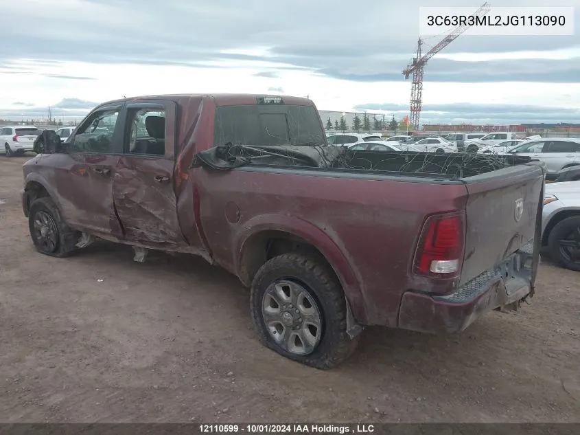 2018 Ram 3500 Laramie VIN: 3C63R3ML2JG113090 Lot: 12110599