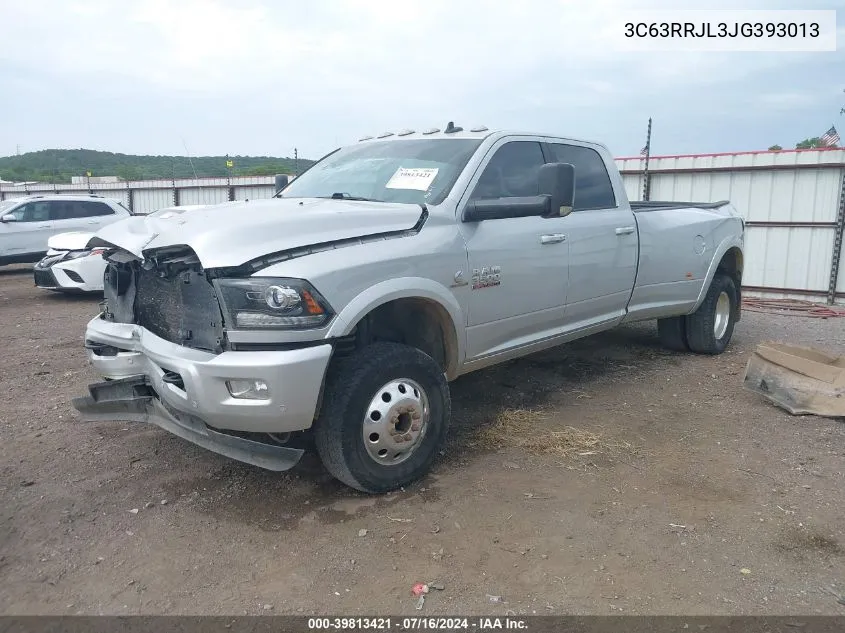 2018 Ram 3500 Laramie VIN: 3C63RRJL3JG393013 Lot: 39813421