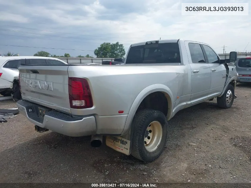 2018 Ram 3500 Laramie VIN: 3C63RRJL3JG393013 Lot: 39813421