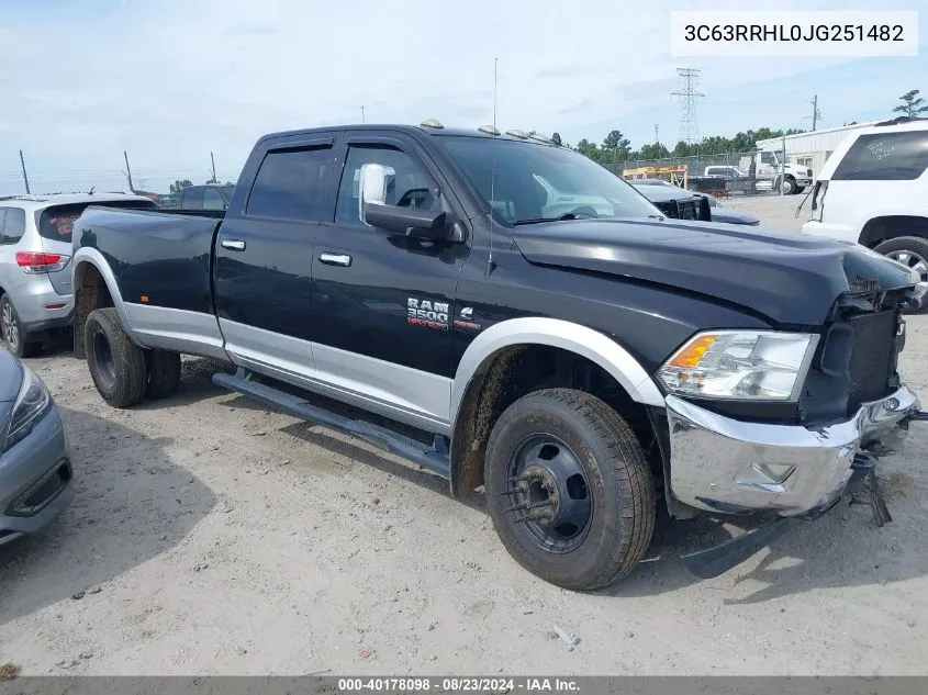 3C63RRHL0JG251482 2018 Ram 3500 Big Horn 4X4 8' Box