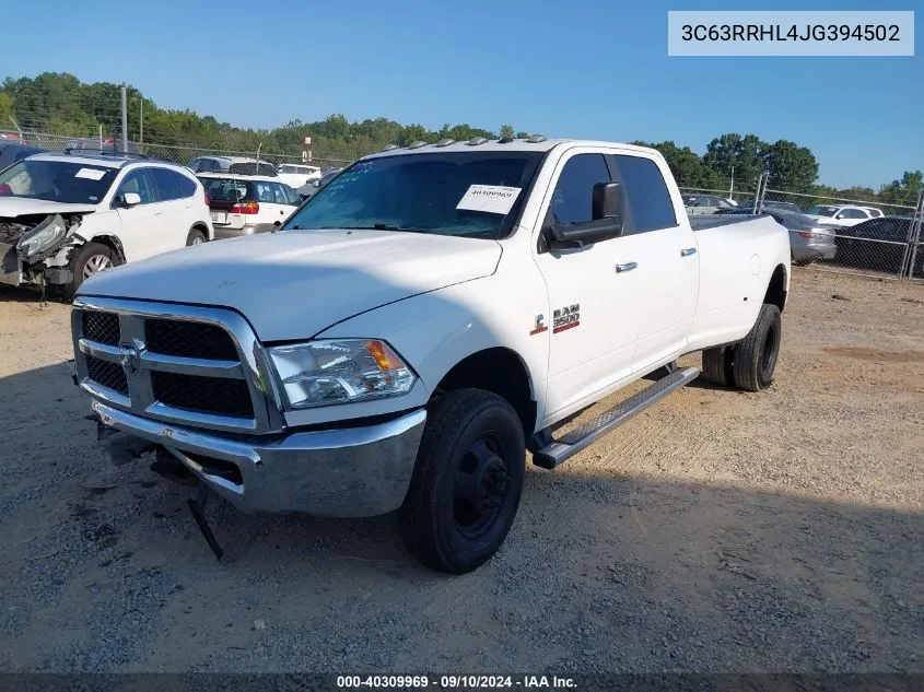 2018 Ram 3500 Slt VIN: 3C63RRHL4JG394502 Lot: 40309969