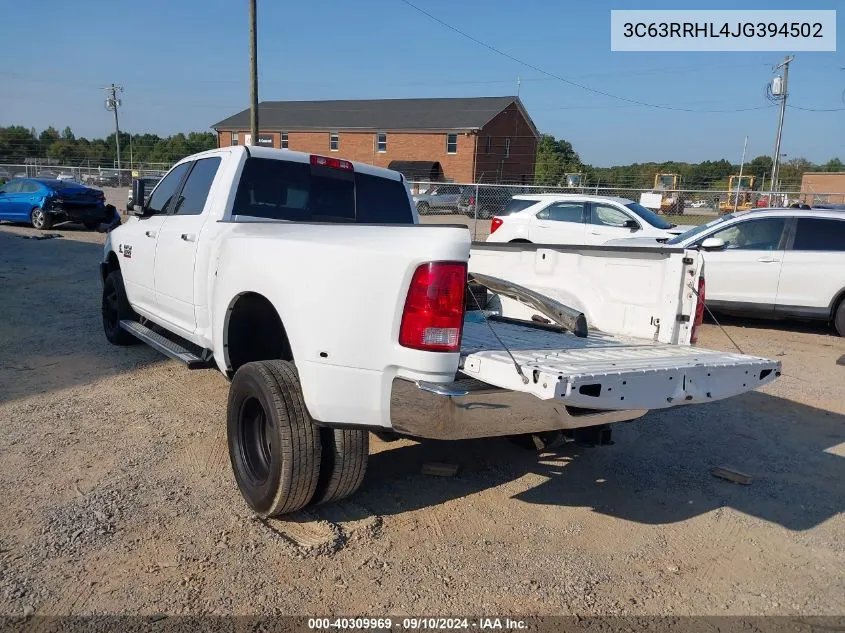 2018 Ram 3500 Slt VIN: 3C63RRHL4JG394502 Lot: 40309969