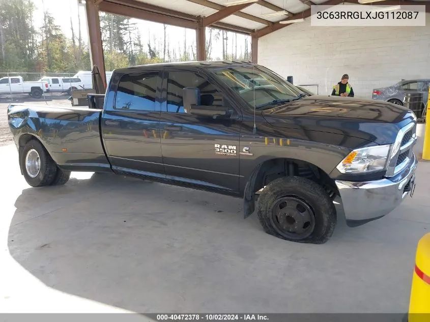 2018 Ram 3500 Tradesman 4X4 8' Box VIN: 3C63RRGLXJG112087 Lot: 40472378