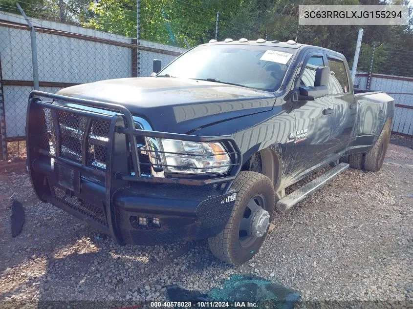 3C63RRGLXJG155294 2018 Ram 3500 Tradesman 4X4 8' Box