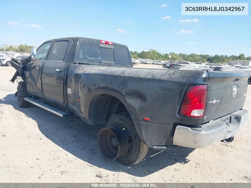 2018 Ram 3500 Lone Star 4X4 8' Box VIN: 3C63RRHL8JG342967 Lot: 40594089