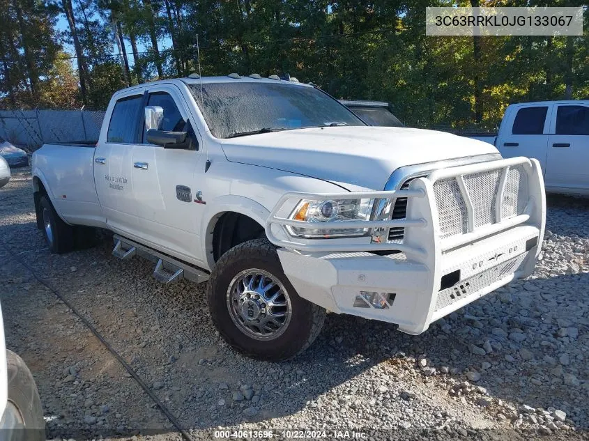 2018 Ram 3500 Laramie Longhorn 4X4 8' Box VIN: 3C63RRKL0JG133067 Lot: 40613696