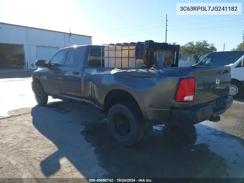 3C63RPGL7JG241182 2018 Ram 3500 Tradesman 4X2 8' Box