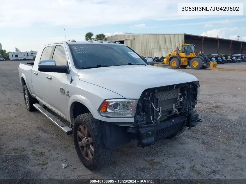 2018 Ram 3500 Laramie Longhorn 4X4 6'4 Box VIN: 3C63R3NL7JG429602 Lot: 40708985