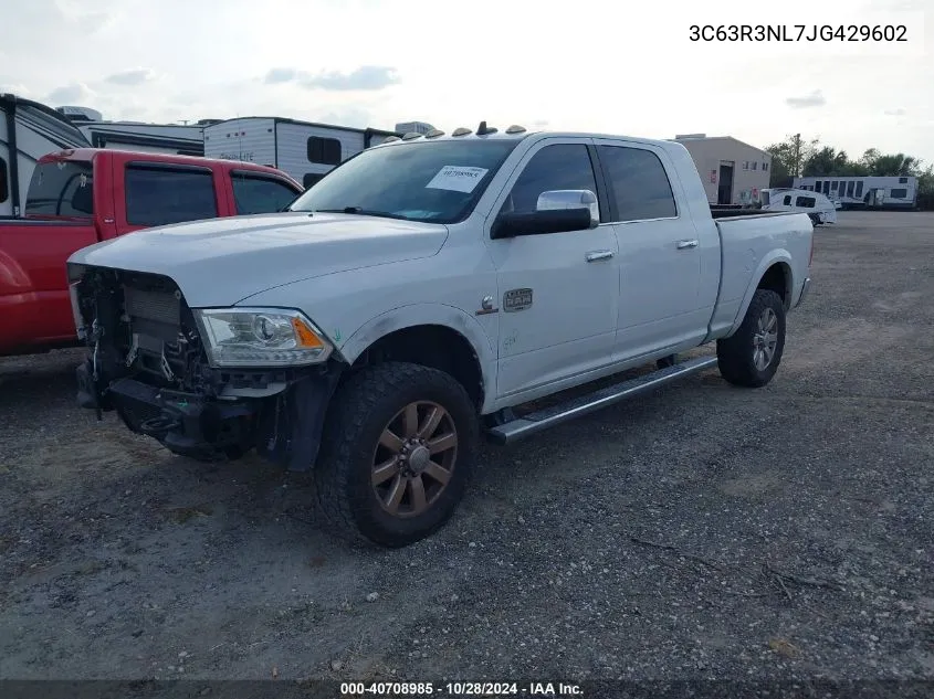 2018 Ram 3500 Laramie Longhorn 4X4 6'4 Box VIN: 3C63R3NL7JG429602 Lot: 40708985