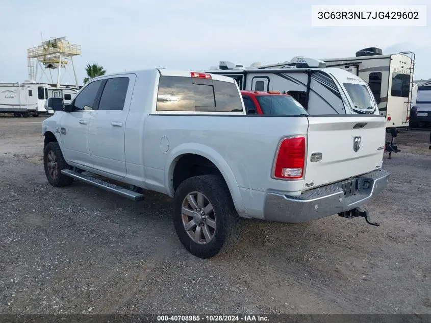 2018 Ram 3500 Laramie Longhorn 4X4 6'4 Box VIN: 3C63R3NL7JG429602 Lot: 40708985