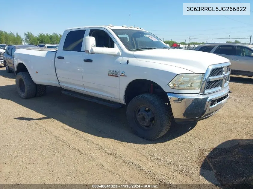 2018 Ram 3500 Tradesman 4X4 8' Box VIN: 3C63RRGL5JG266822 Lot: 40841323