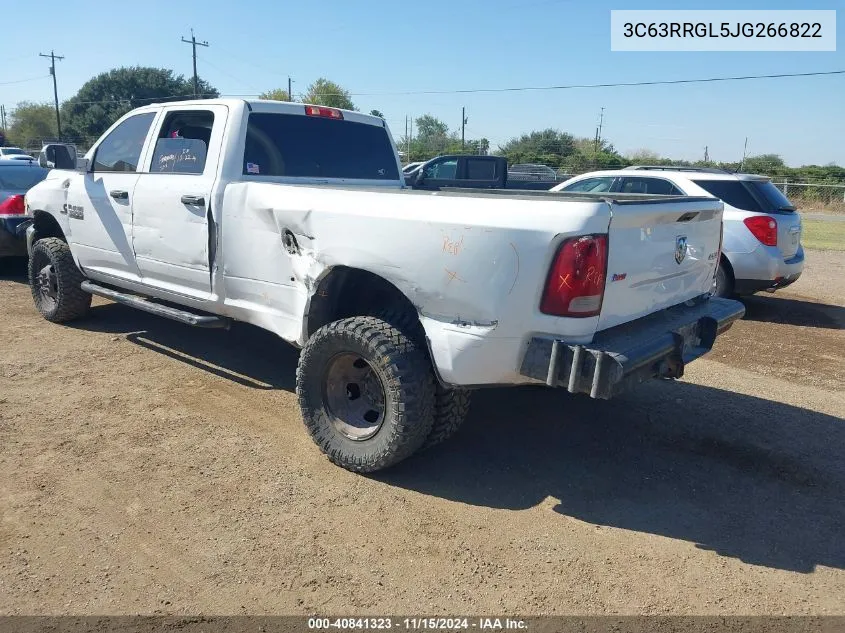 2018 Ram 3500 Tradesman 4X4 8' Box VIN: 3C63RRGL5JG266822 Lot: 40841323