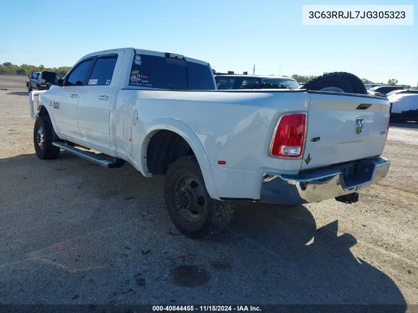 2018 Ram 3500 Laramie 4X4 8' Box VIN: 3C63RRJL7JG305323 Lot: 40844455