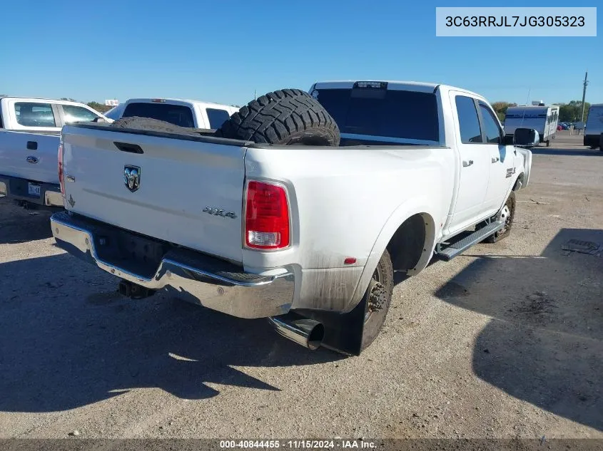 2018 Ram 3500 Laramie 4X4 8' Box VIN: 3C63RRJL7JG305323 Lot: 40844455