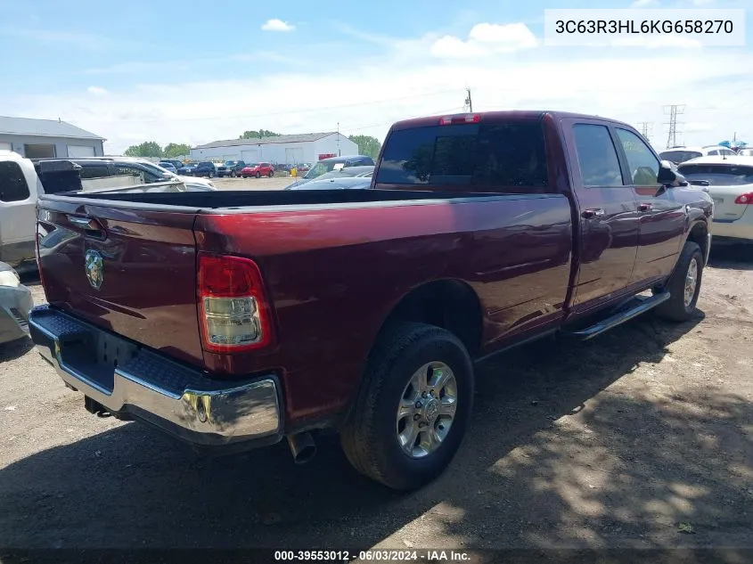 3C63R3HL6KG658270 2019 Ram 3500 Big Horn 4X4 8' Box