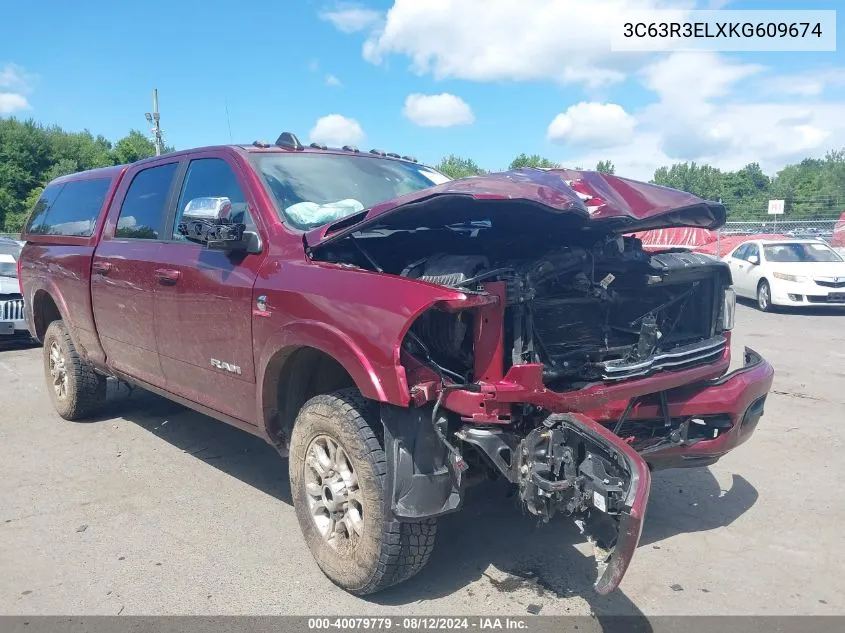 2019 Ram 3500 Laramie 4X4 6'4 Box VIN: 3C63R3ELXKG609674 Lot: 40079779