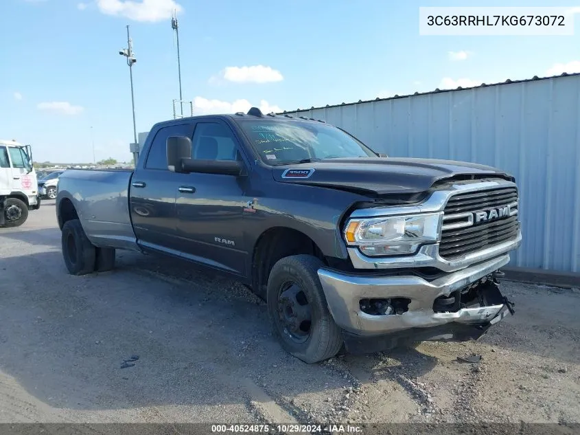 2019 Ram 3500 Lone Star 4X4 8' Box VIN: 3C63RRHL7KG673072 Lot: 40524875