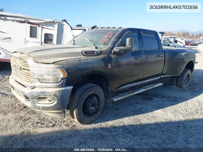 3C63RRHL4KG702656 2019 Ram 3500 Big Horn 4X4 8' Box