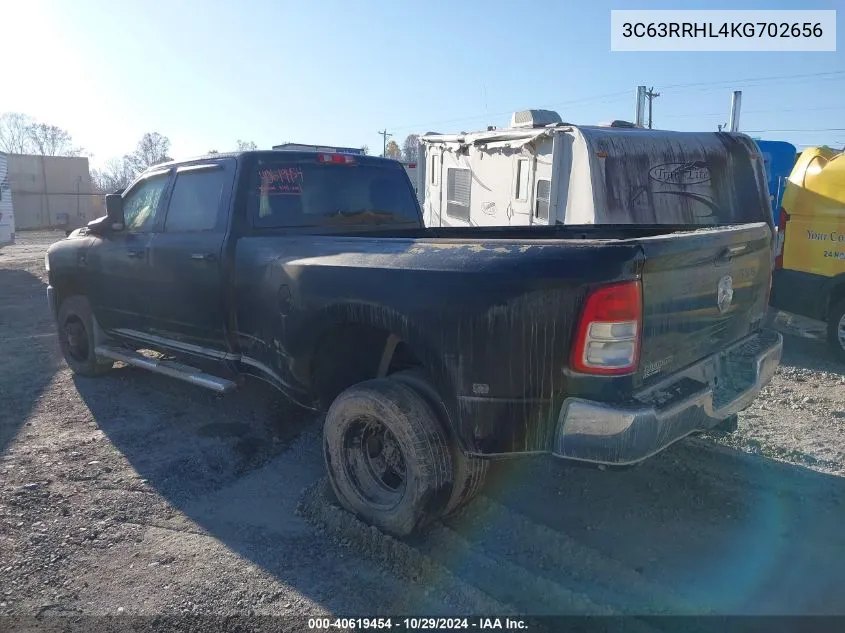 3C63RRHL4KG702656 2019 Ram 3500 Big Horn 4X4 8' Box