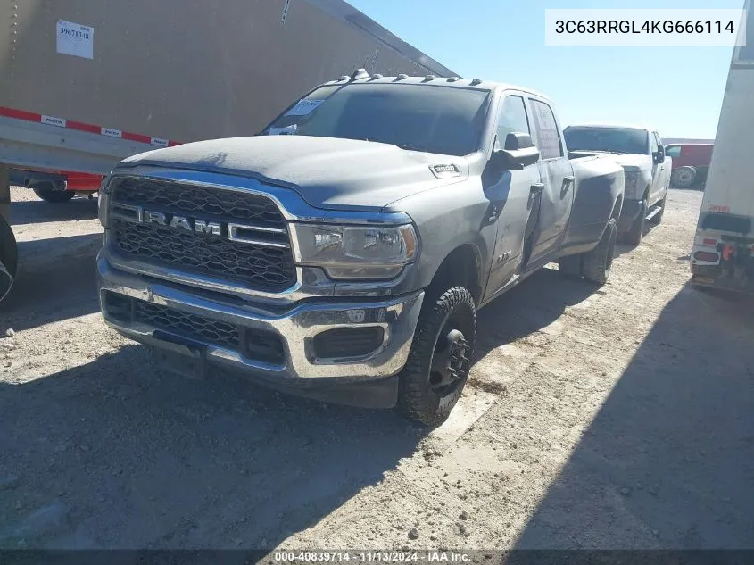 2019 Ram 3500 Tradesman 4X4 8' Box VIN: 3C63RRGL4KG666114 Lot: 40839714