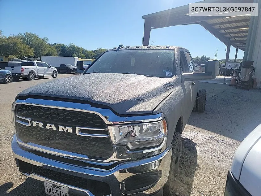 2019 Ram 3500 VIN: 3C7WRTCL3KG597847 Lot: 40888039