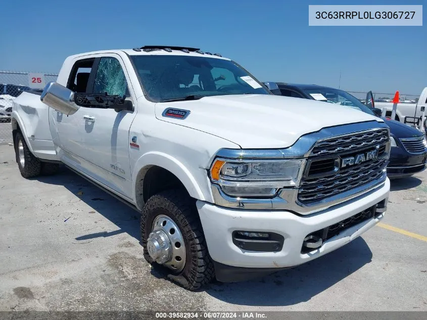 2020 Ram 3500 Limited Mega Cab 4X4 6'4 Box VIN: 3C63RRPL0LG306727 Lot: 39582934