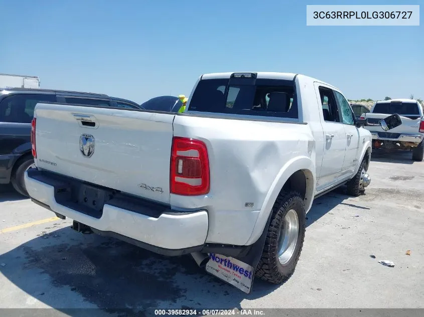 2020 Ram 3500 Limited Mega Cab 4X4 6'4 Box VIN: 3C63RRPL0LG306727 Lot: 39582934