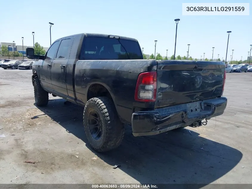 2020 Ram 3500 Big Horn VIN: 3C63R3LL1LG291559 Lot: 40063683