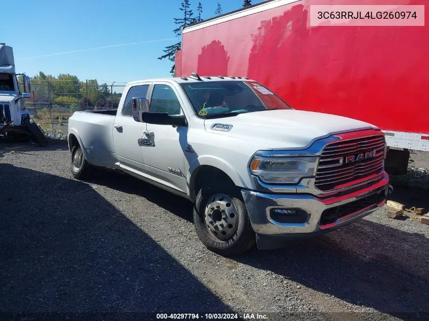 2020 Ram 3500 Laramie 4X4 8' Box VIN: 3C63RRJL4LG260974 Lot: 40297794