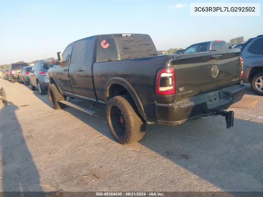 2020 Ram 3500 Limited Mega Cab 4X4 6'4 Box VIN: 3C63R3PL7LG292502 Lot: 40354430