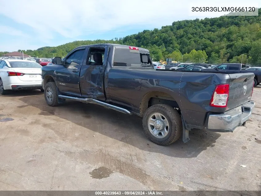 2021 Ram 3500 Tradesman 4X4 8' Box VIN: 3C63R3GLXMG666120 Lot: 40239643