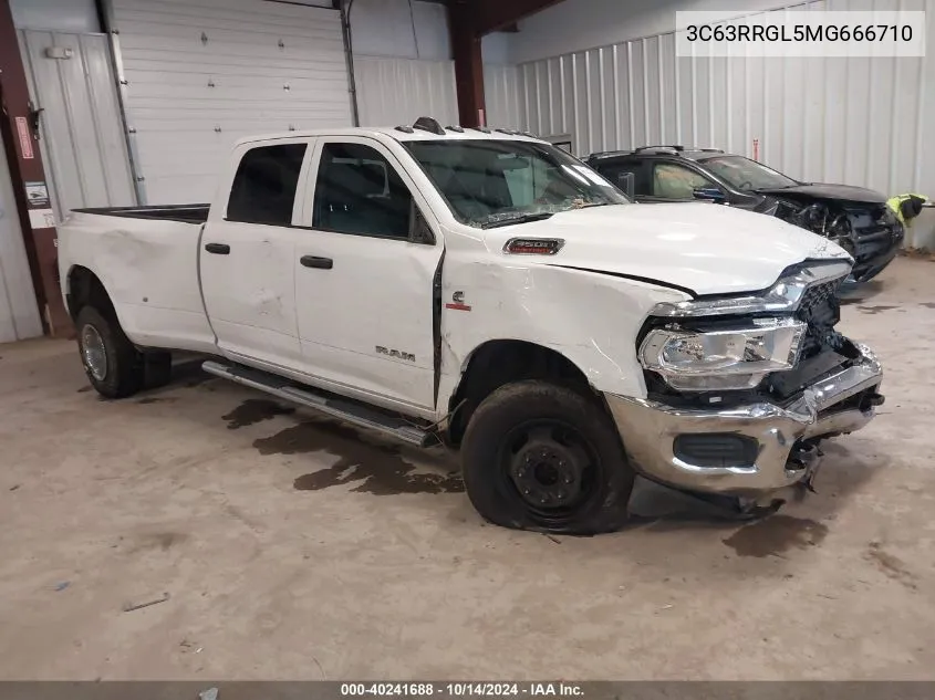 2021 Ram 3500 Tradesman 4X4 8' Box VIN: 3C63RRGL5MG666710 Lot: 40241688