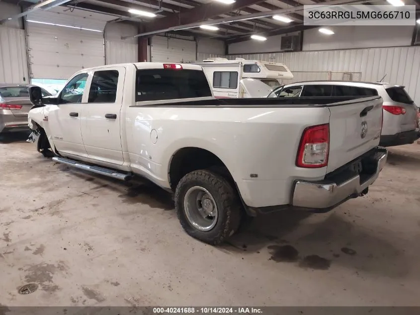 2021 Ram 3500 Tradesman 4X4 8' Box VIN: 3C63RRGL5MG666710 Lot: 40241688