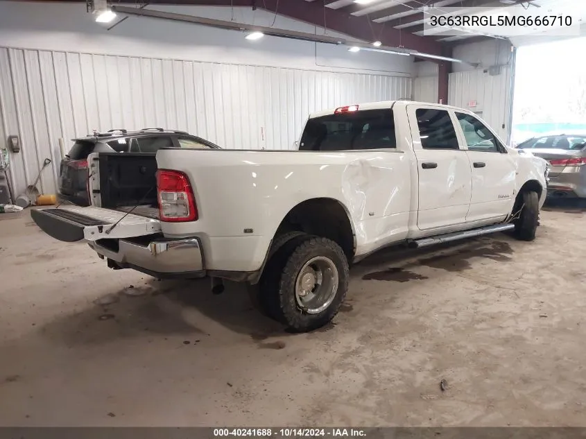 2021 Ram 3500 Tradesman 4X4 8' Box VIN: 3C63RRGL5MG666710 Lot: 40241688