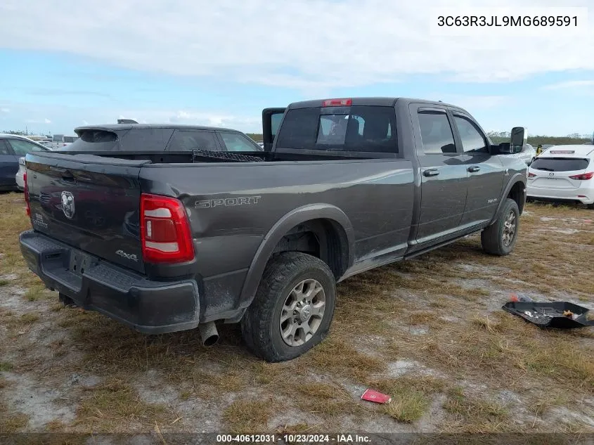 2021 Ram 3500 Laramie 4X4 8' Box VIN: 3C63R3JL9MG689591 Lot: 40612031