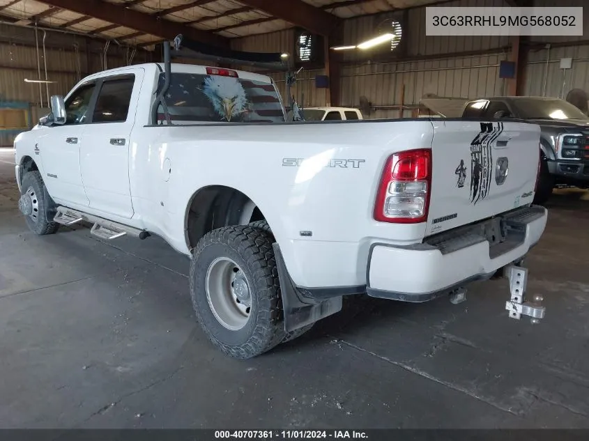 2021 Ram 3500 Big Horn 4X4 8' Box VIN: 3C63RRHL9MG568052 Lot: 40707361