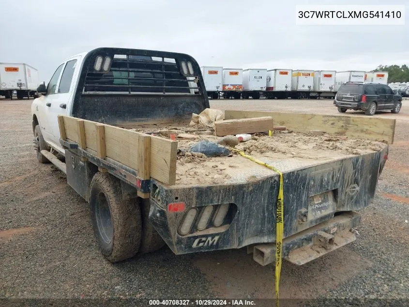 2021 Ram 3500 Chassis Tradesman/Slt/Laramie/Limited VIN: 3C7WRTCLXMG541410 Lot: 40708327