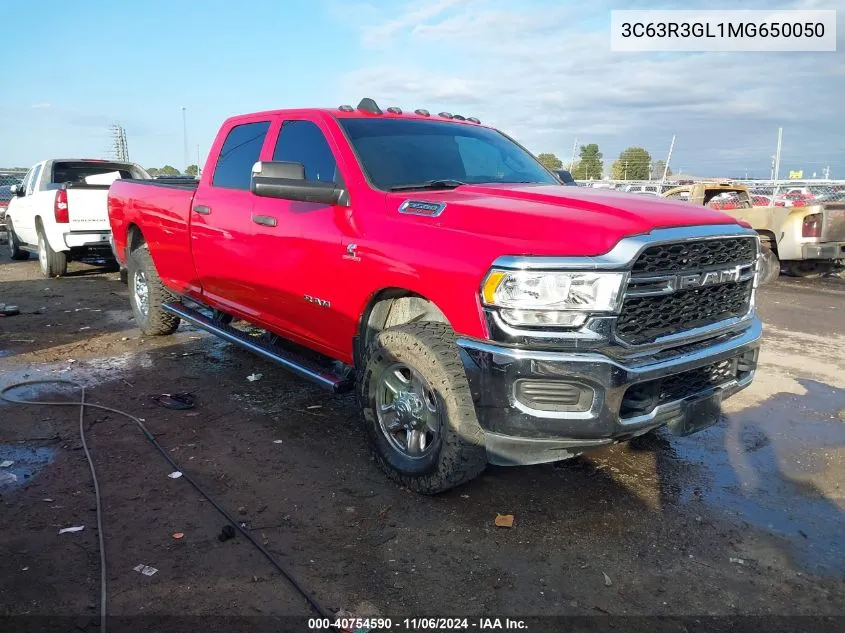 2021 Ram 3500 Tradesman 4X4 8' Box VIN: 3C63R3GL1MG650050 Lot: 40754590