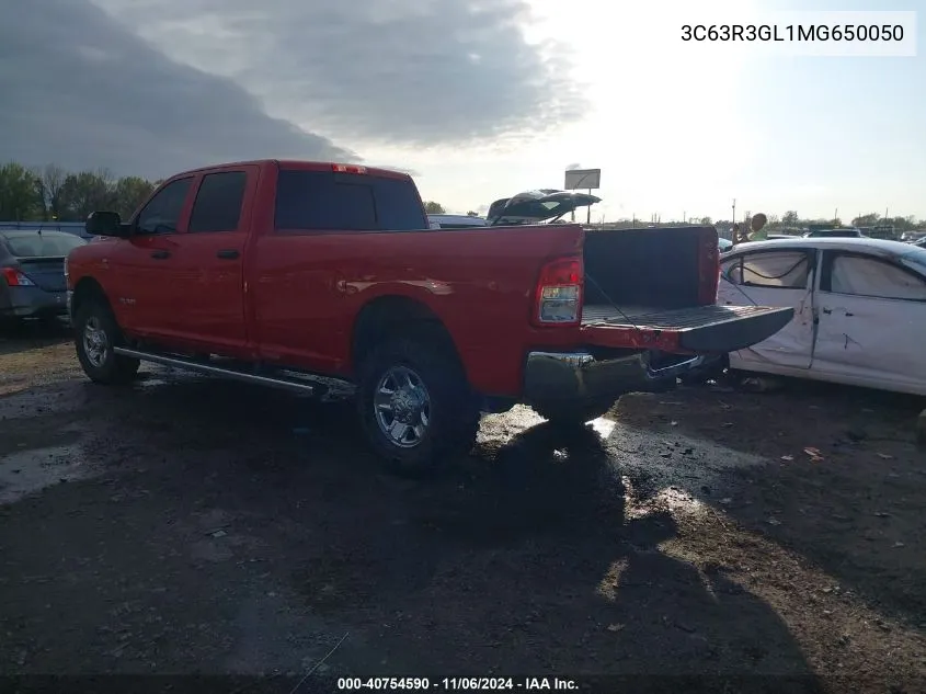 2021 Ram 3500 Tradesman 4X4 8' Box VIN: 3C63R3GL1MG650050 Lot: 40754590