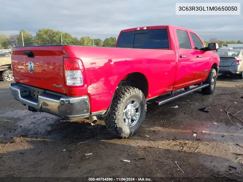 2021 Ram 3500 Tradesman 4X4 8' Box VIN: 3C63R3GL1MG650050 Lot: 40754590