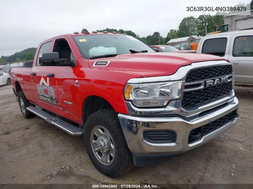 2022 Ram 3500 Tradesman 4X4 8' Box VIN: 3C63R3GL4NG389479 Lot: 39942950